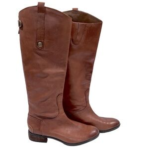 Sam Edelman *Penny* classic leather riding boots back zip round toe. Size 7M